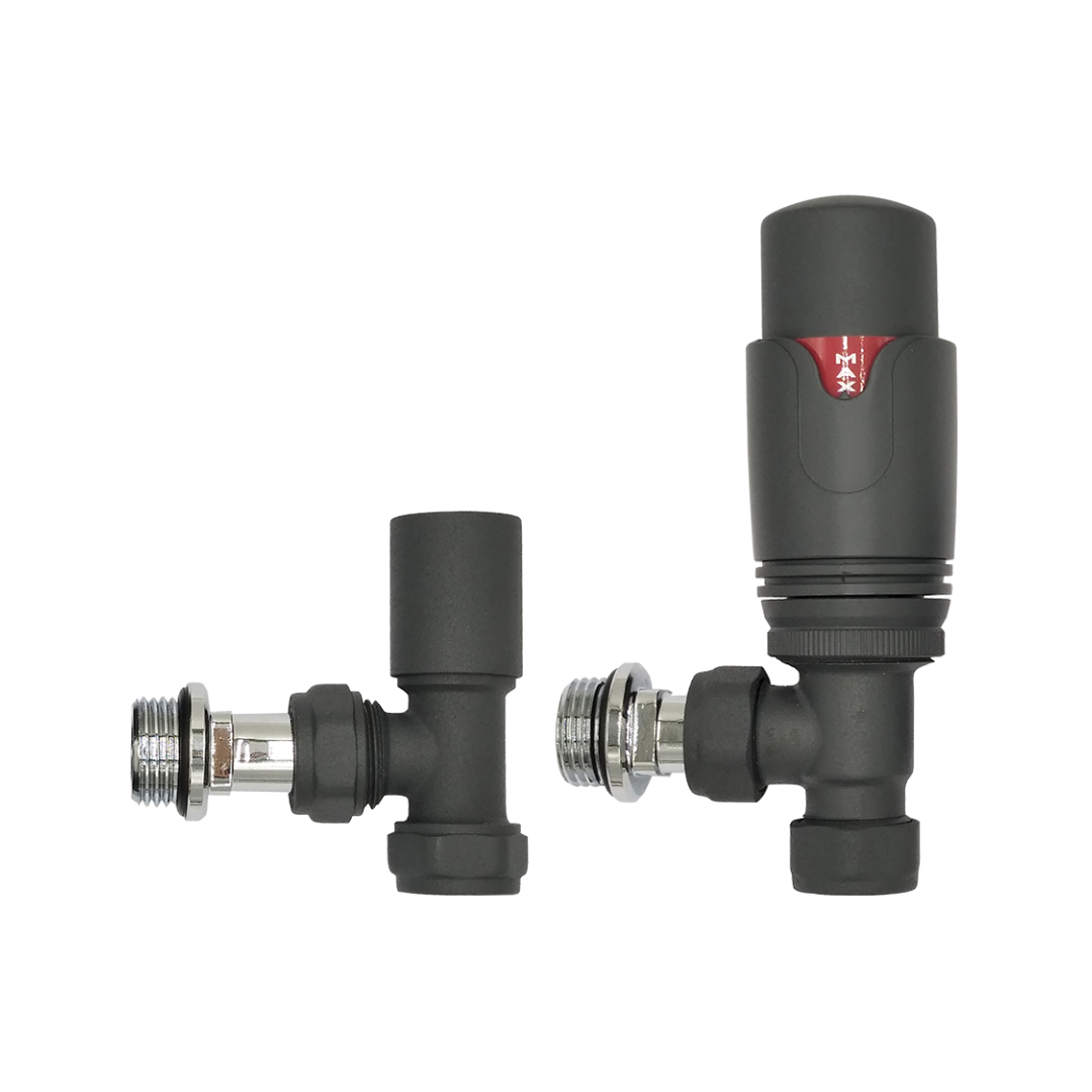 Matt Anthracite Angled TRV and Lockshield Pack