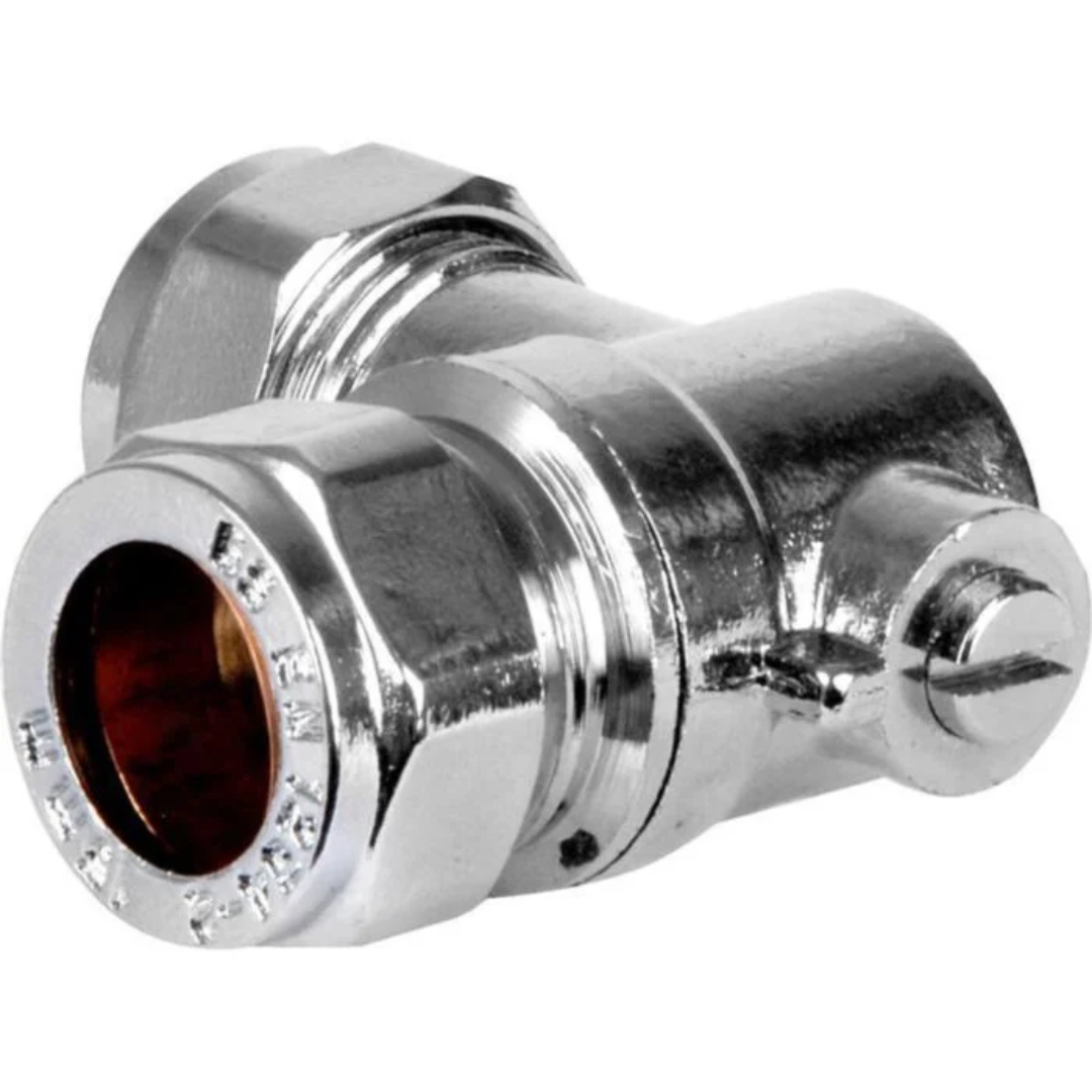 Chrome Angled Isolating Valve