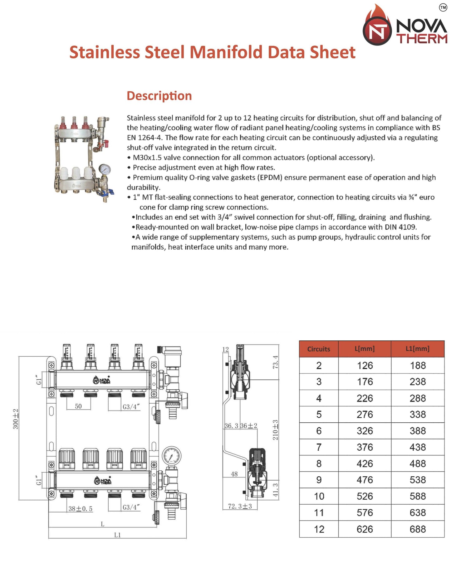 NovaTherm 8 Port Manifold