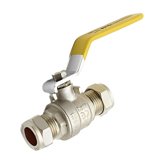 Compression Yellow Lever Ball Valve
